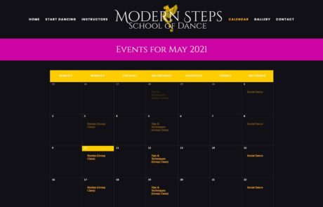 Website Redesign - Modern Steps School of Dance