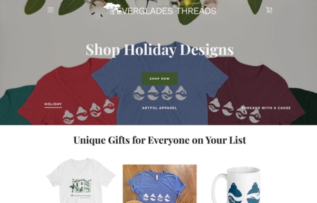 PW Everglades Threads Shopify Ecommerce Homepage Ethical Sustainable Naples Florida Clothing Brand Holiday Christmas Shirt Designs
