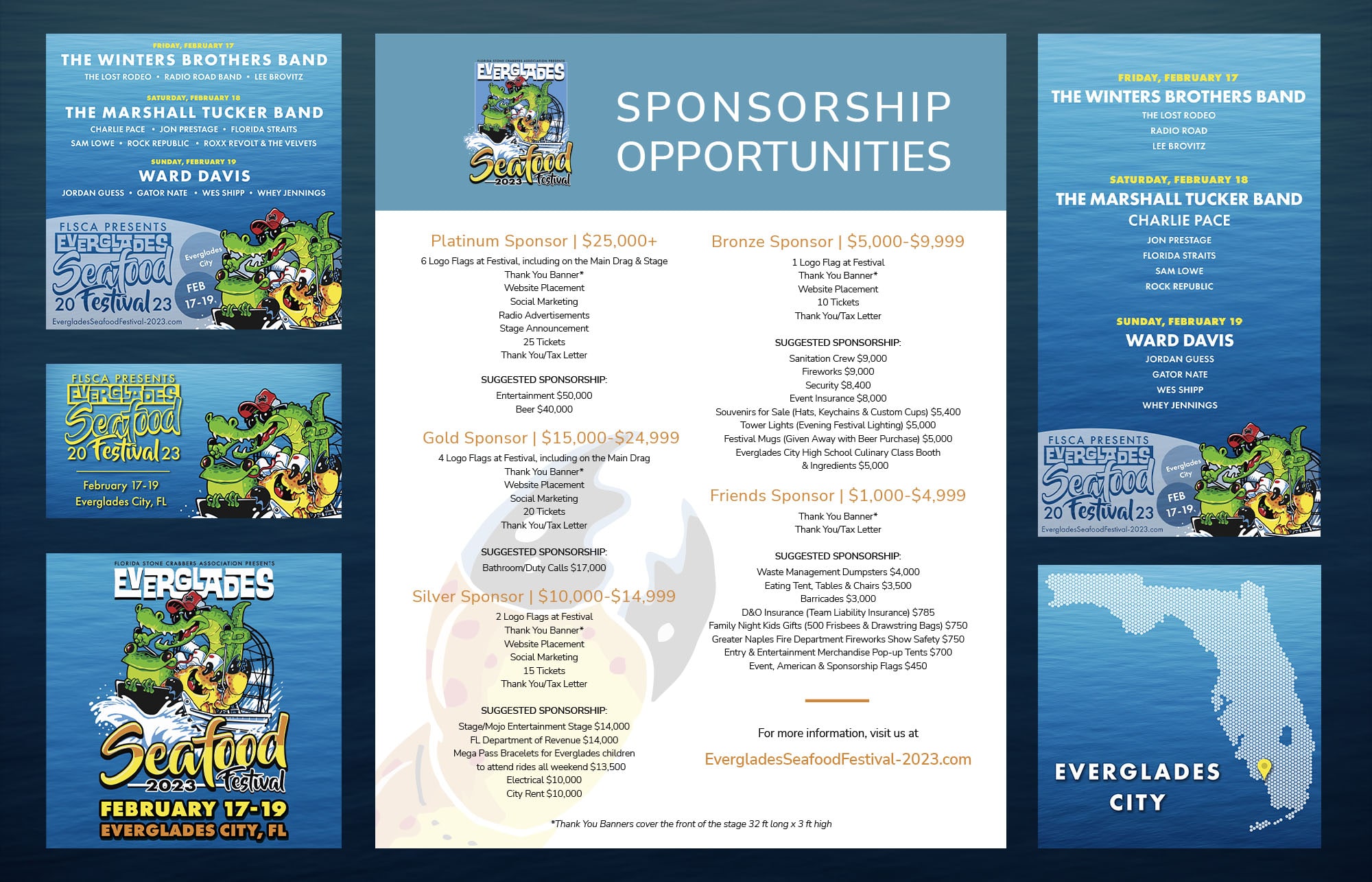 Paradise Web Print and Social Media Marketing Materials for Everglades Seafood Festival